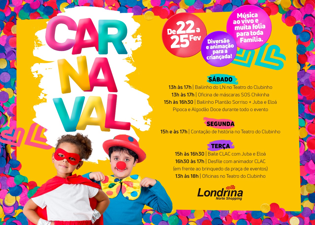 Londrina Norte Shopping funcionará normalmente no carnaval