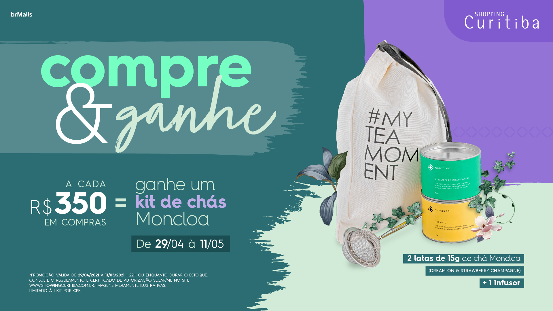 Shopping Curitiba presenteia clientes com kit da Moncloa no Dia das Mães