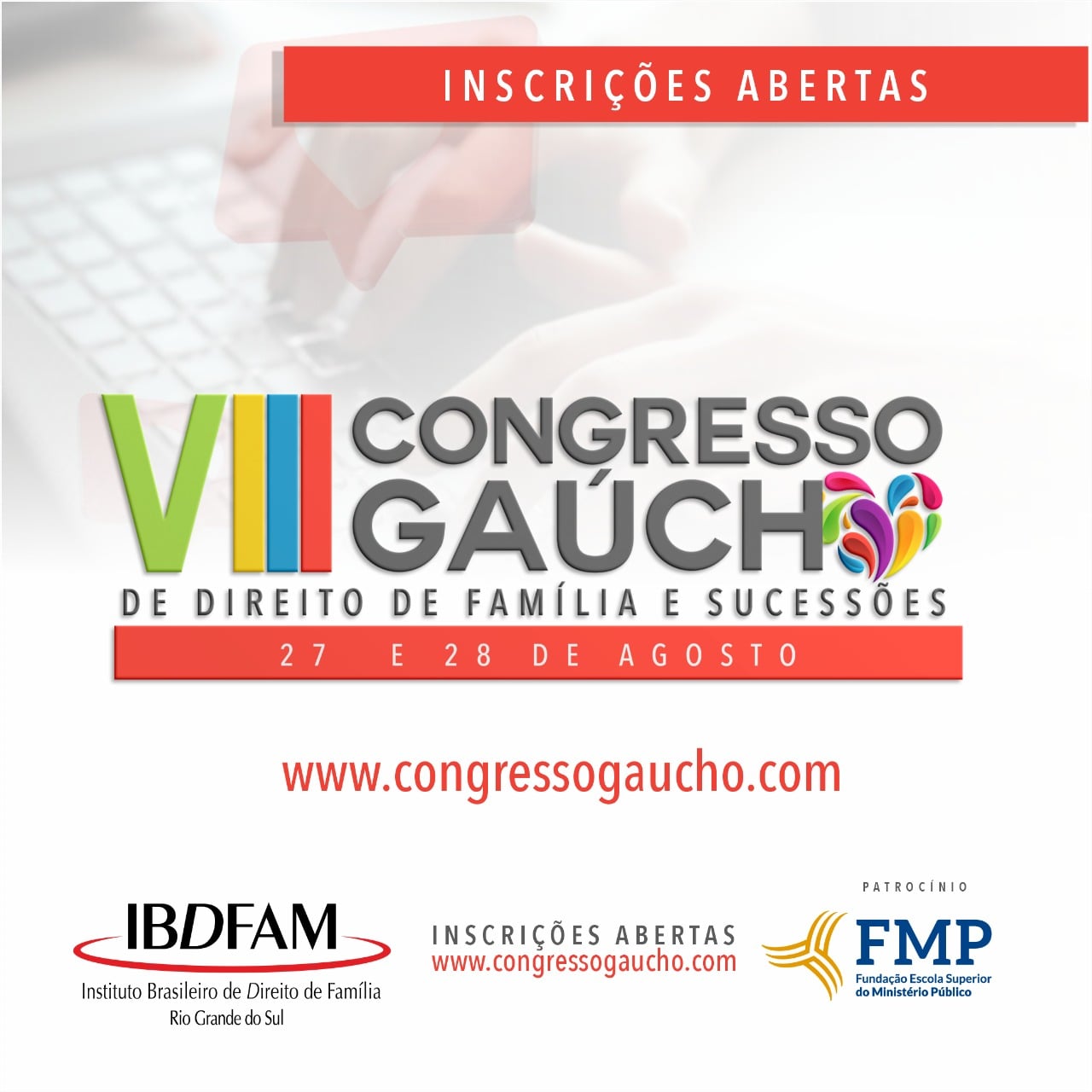 VIII Congresso Gaúcho de Direito de Família e Sucessões recebe inscrições até dia 23