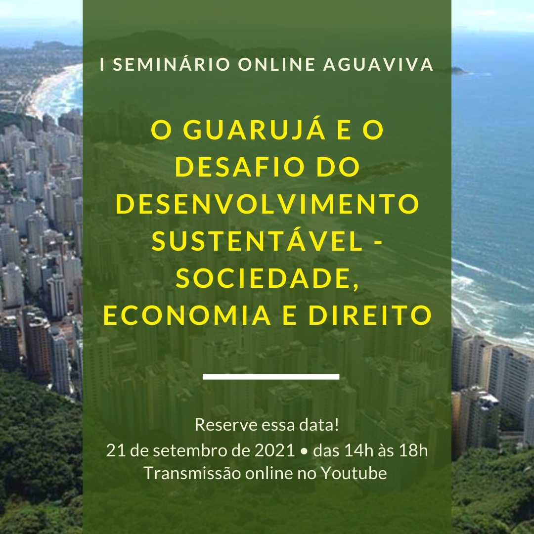 AGUAVIVA promove encontro online para discutir desenvolvimento sustentável do Guarujá