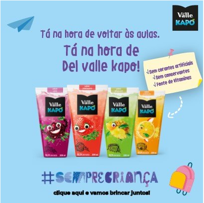 Del Valle Kapo distribui caixa de lápis para colorir em promoção de volta às aulas