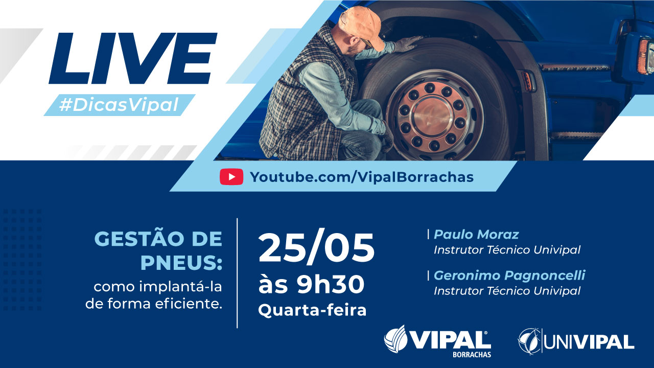 Gestão de pneus é abordada em live da Univipal