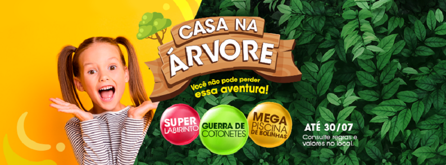 “Casa na árvore” é a atração de férias do Aurora Shopping