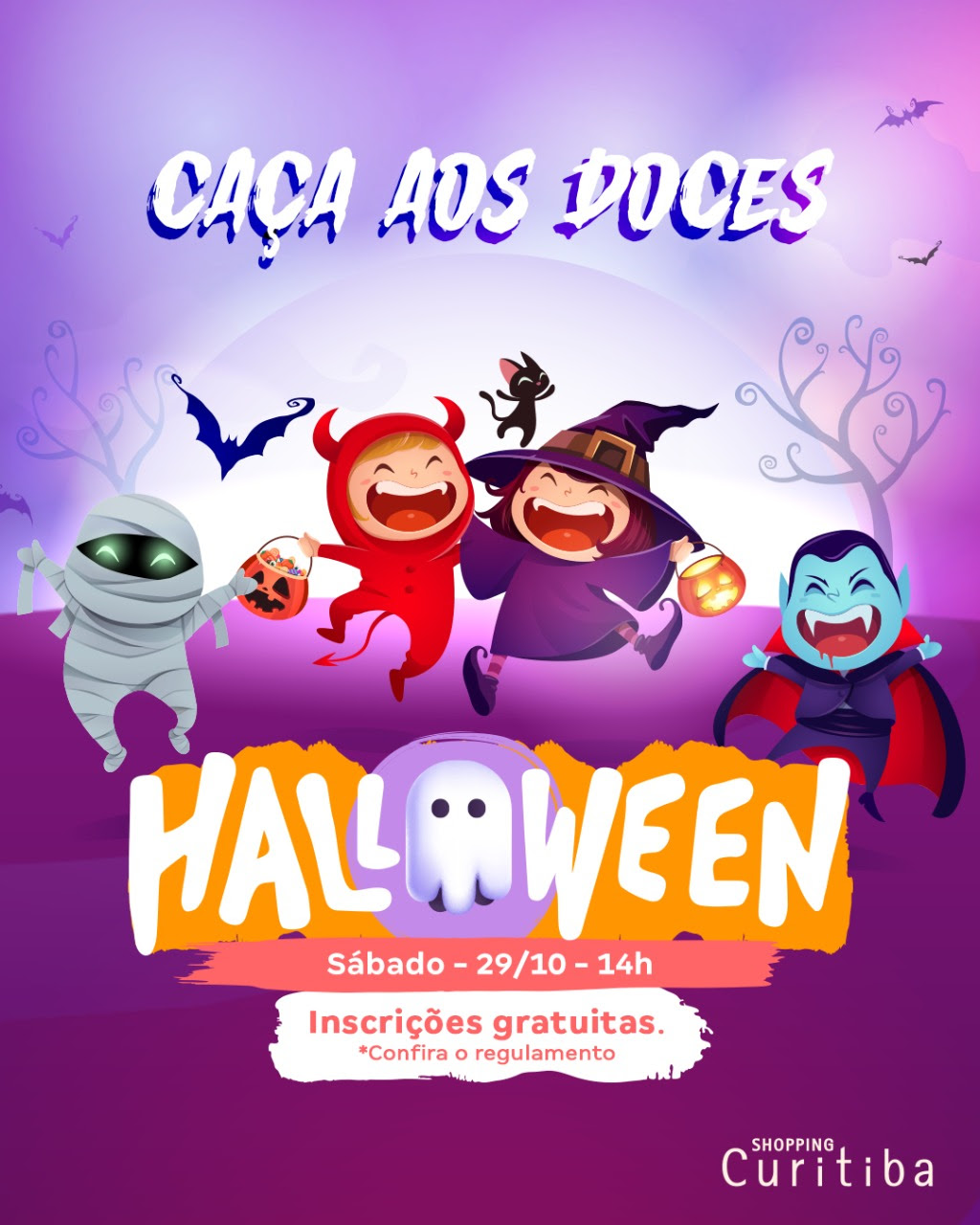 Shopping Curitiba terá Halloween com caça aos doces