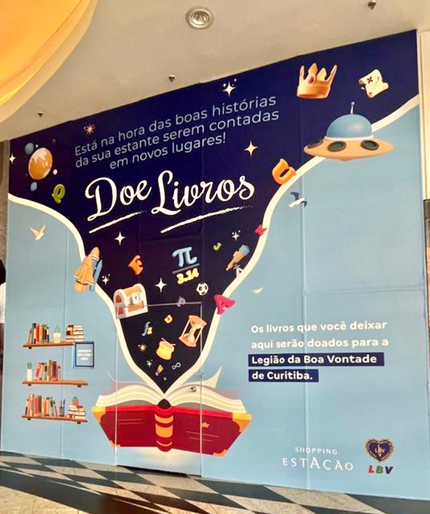 Dia Mundial da Doação de Livros – shopping cria espaço para receber doações